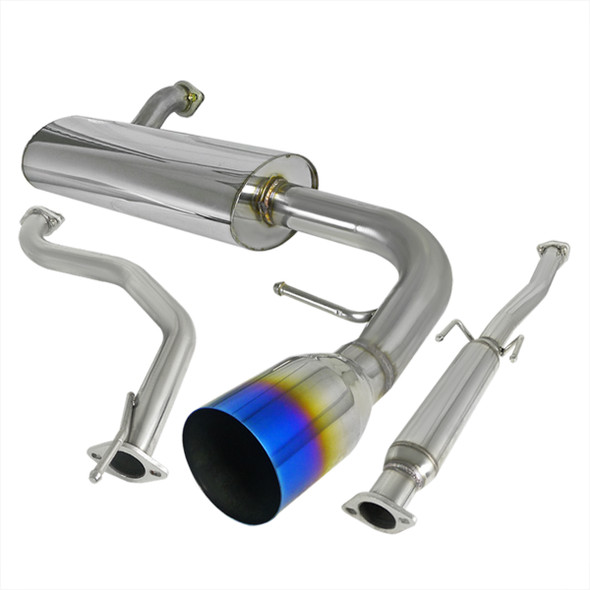 1988-1991 Honda Civic H/B DX Si Hatchback T-304 Stainless Steel N1 Style Catback Exhaust System w/ Burnt Tip