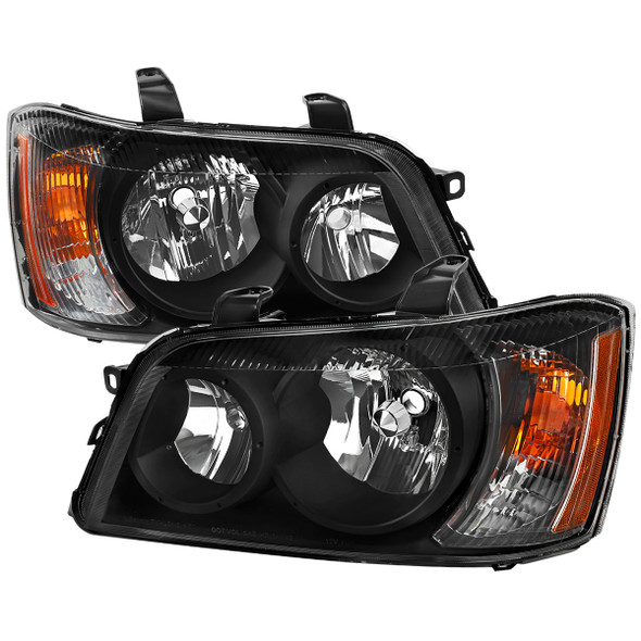 2001-2003 Toyota Highlander Factory Style Headlights (Matte Black Housing/Clear Lens)