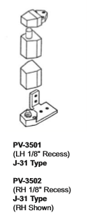 PV-3500 - Offset Pivot Set, 1/8" Recess (J-31 Type)