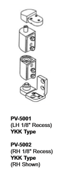 PV-5000 - Offset Pivot Set, 1/8" Recess (YKK Type)