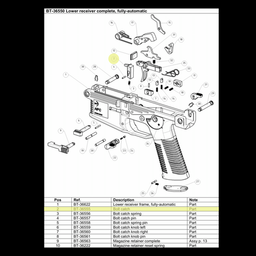 BT-36555 - Bolt Catch BT-36555 - Bolt Catch