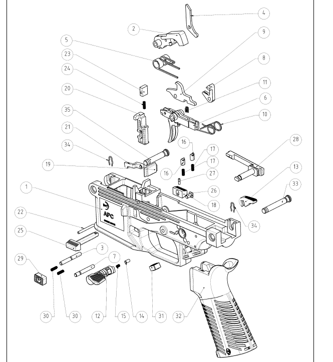 BT-KIT0005 - Fire controll group (FCG) for APC9
