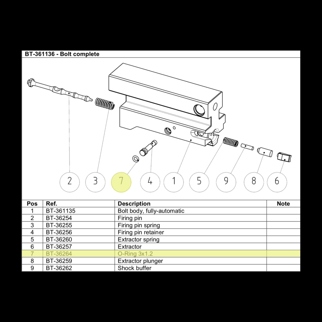 BT-36264 - BT-36264 - O-Ring 3x1.2