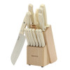 14-Piece Kitchen Knife Set with Rubber Wood Block