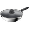Tefal Everyday Chef Induction Stainless Steel Non-Stick Wok 28cm + Lid