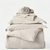 Living & Co 100% Washed Cotton Sheet Set Stone Sand Double