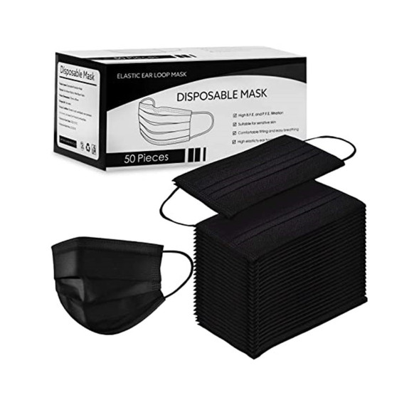 Disposable surgical mask Black
