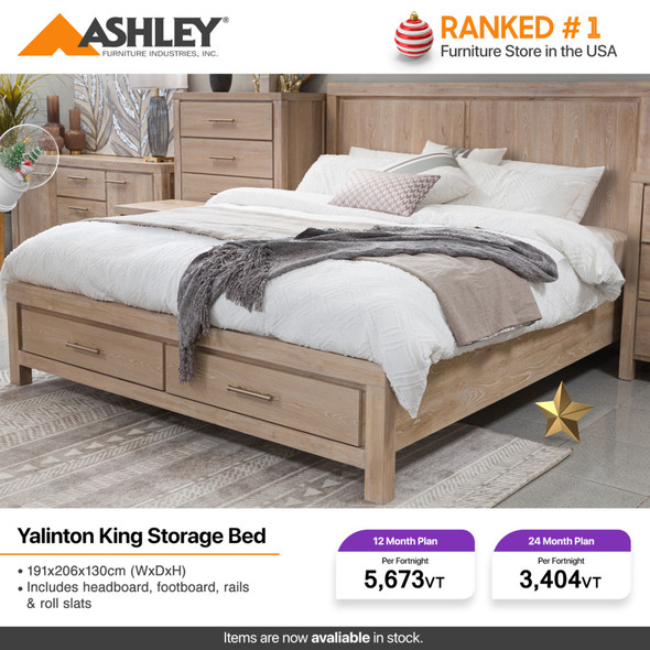 Yalinton King Bed- 24 months 3,404 VT per Fornight