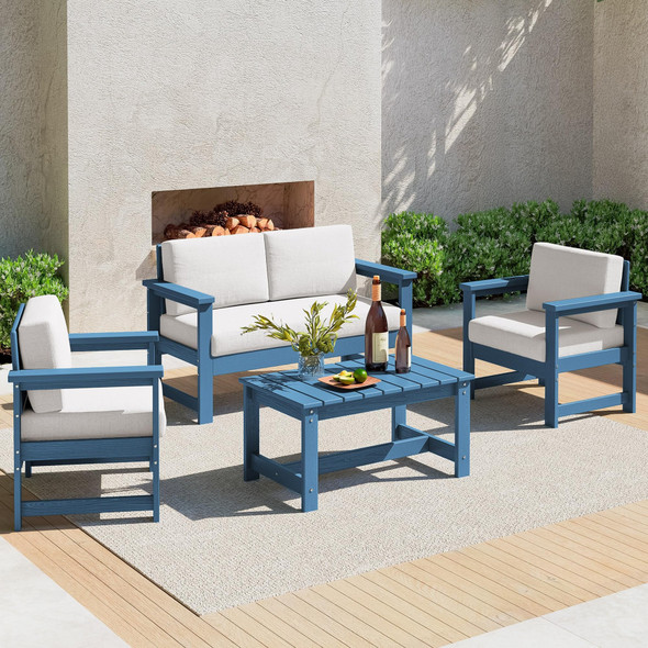 KD Steel Rope 4-Piece Sofa Set