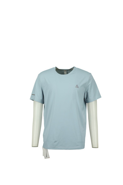 MEN Round Neck T-Shirt GRYBLU M