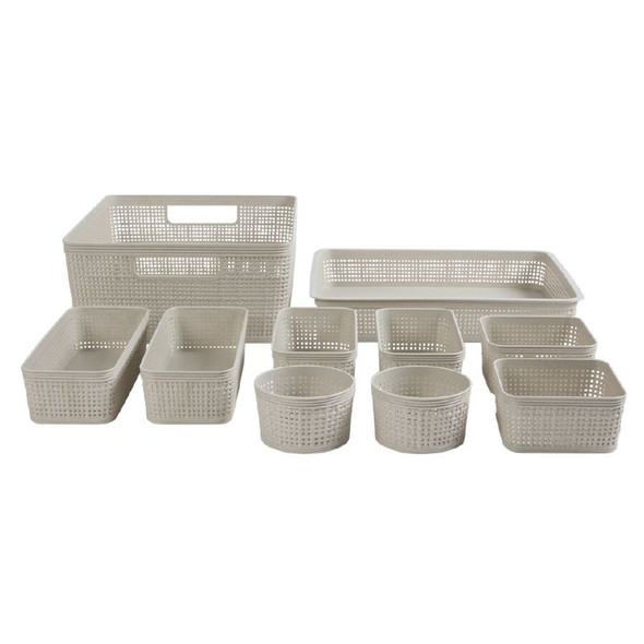 10 Piece Organiser Baskets Natu
