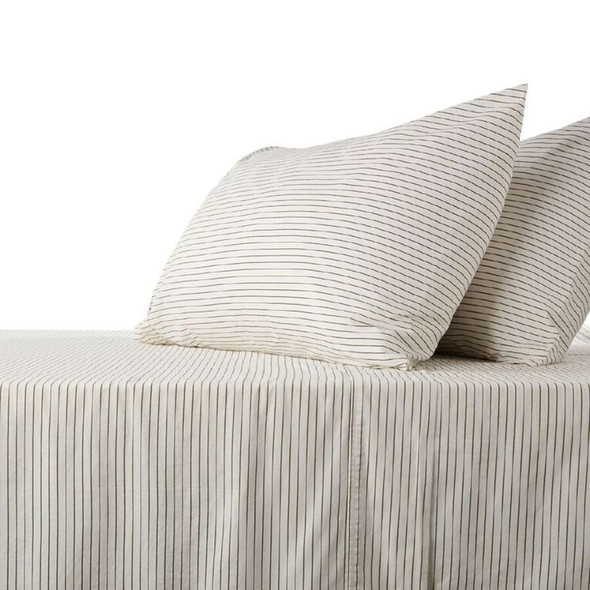 400TC Sateen Sheet Natural Quee