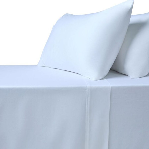 400TC Sateen Sheet White King
