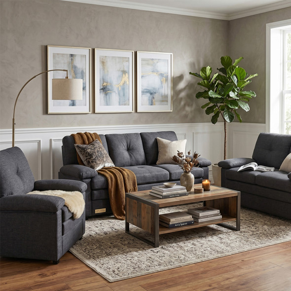 Bless 3+2+1 Sofa D.Grey