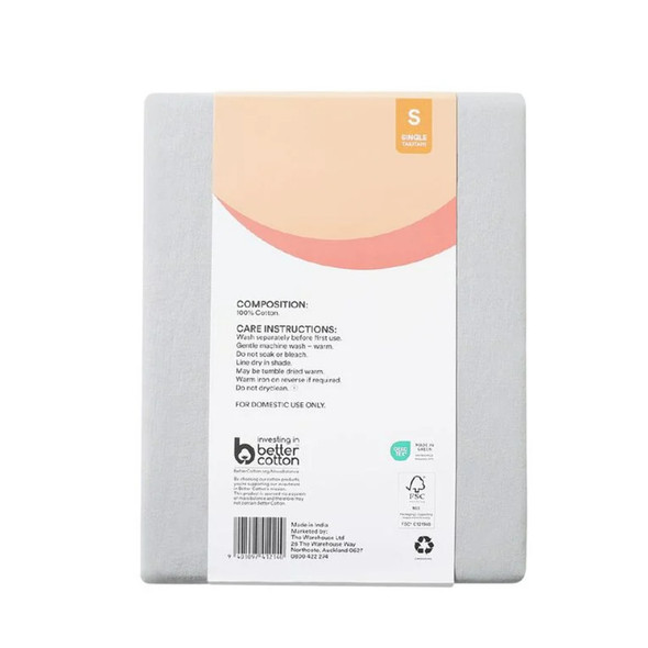 Cotton Fitted Sheet White Queen