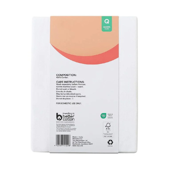Cotton Sheet Set White Single