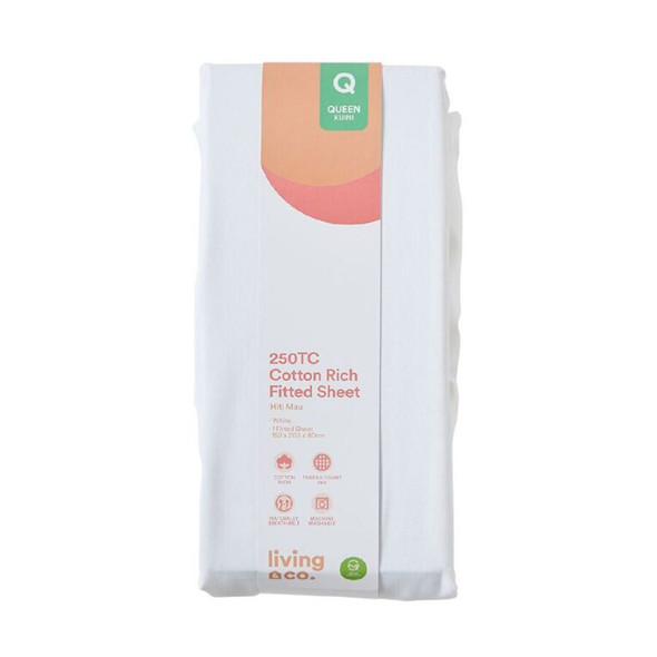 Fitted Sheet 250TC White Single