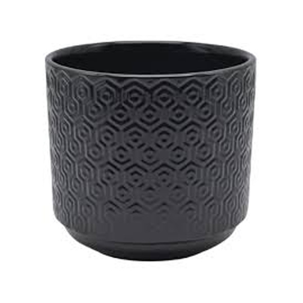 Garden Ceramic  Pot Black