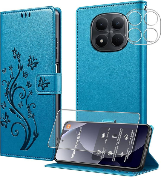 Note 15 Pro Flip Case Blue