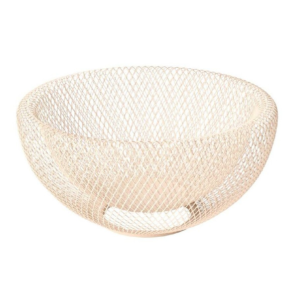 Round Mesh Fruit Bowl Gold
