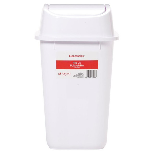 Rubbish Bin White 15L