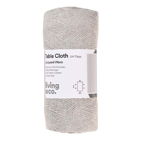 Table Cloth Jacquard Wave Grey