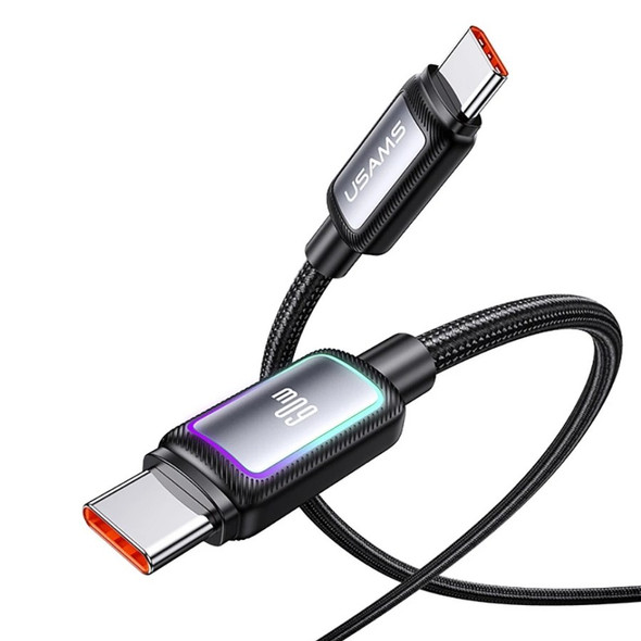 60W USB-C to USB-C 1.2m fast charging and data cable black