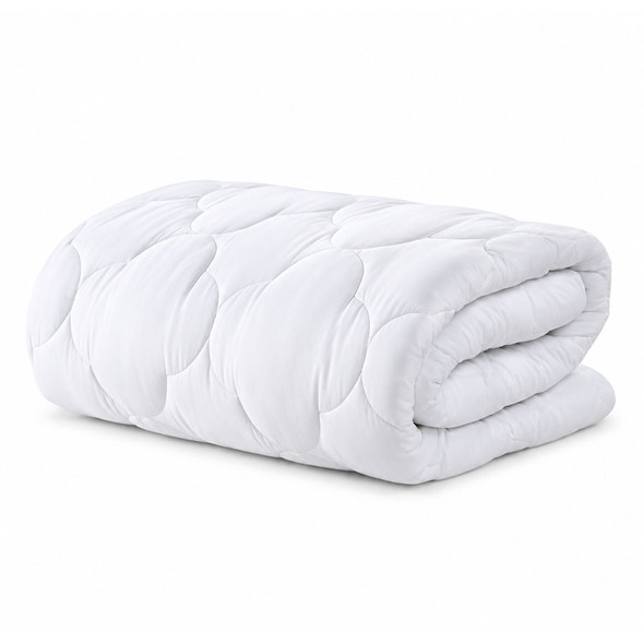 Living & Co Mattress Topper Ball Fibre Plush White Queen