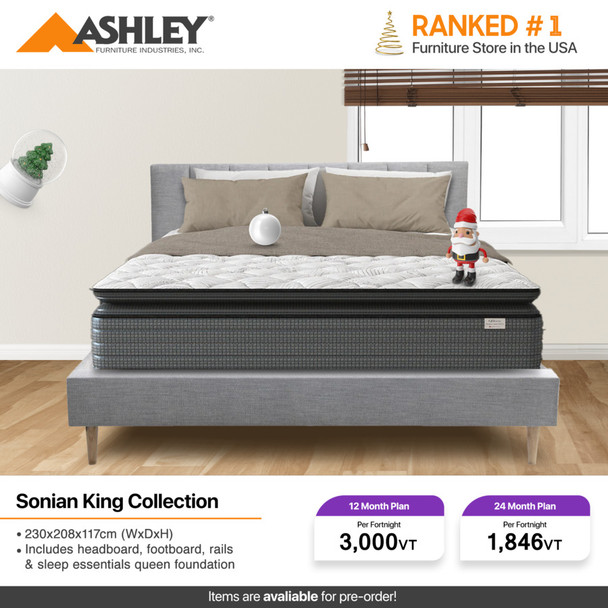 Sonian King Bed-12 months  3,000 VT per Fornight
