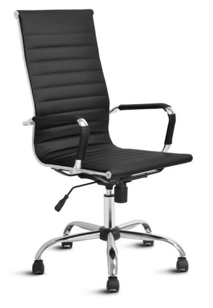Ribbed Leather Eames Chair BLK