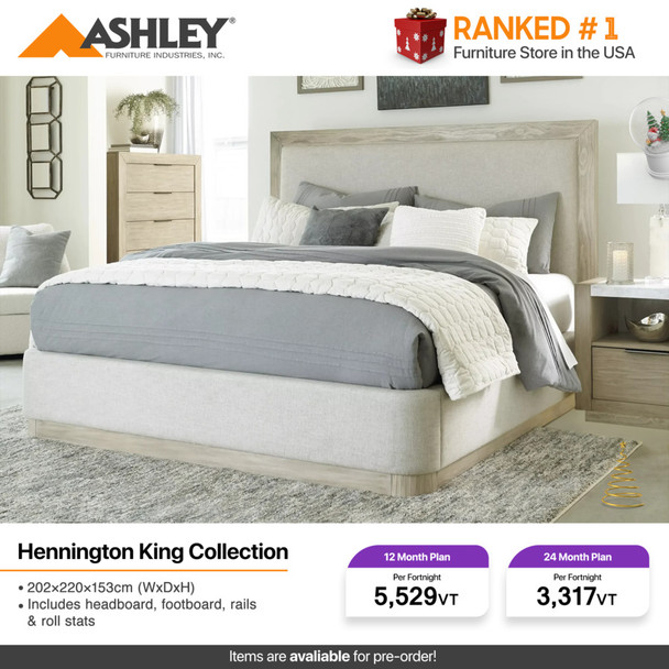Hennington King Bed-24 months 3,317 VT per Fornight
