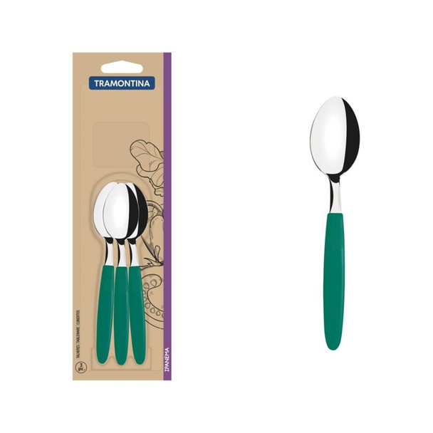 3PCS TEA SPOONS SET GREEN