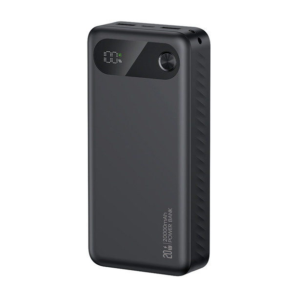 20000mAh 3 Ports PowerBank Blk