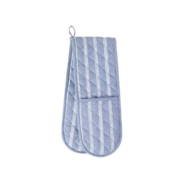 Cotton Double Oven Glove Blue