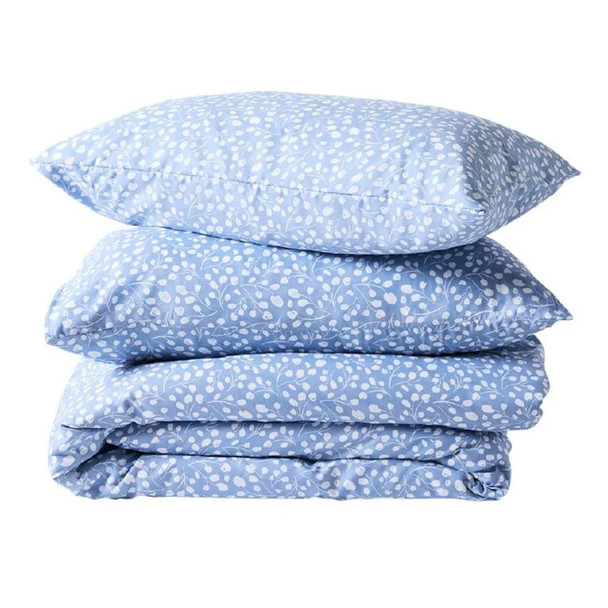 Duvet Cover Set Reversible Blue