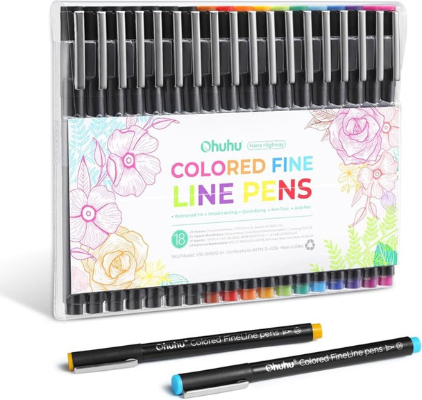 Ohuhu Colored Fineliner Pens