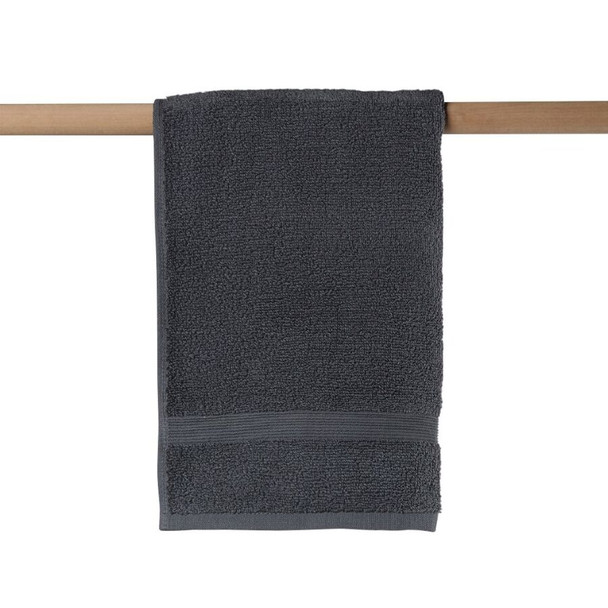 Plush Plain Hand Towel Charcoal