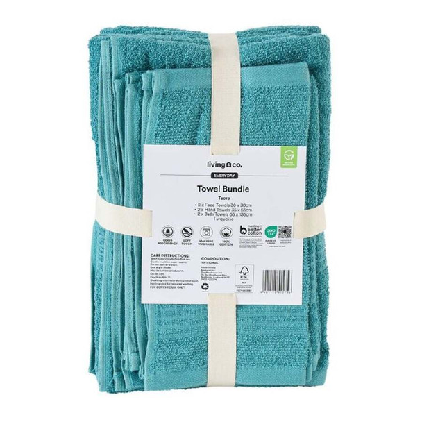 Towel Bundle Turquoise 6 Pack