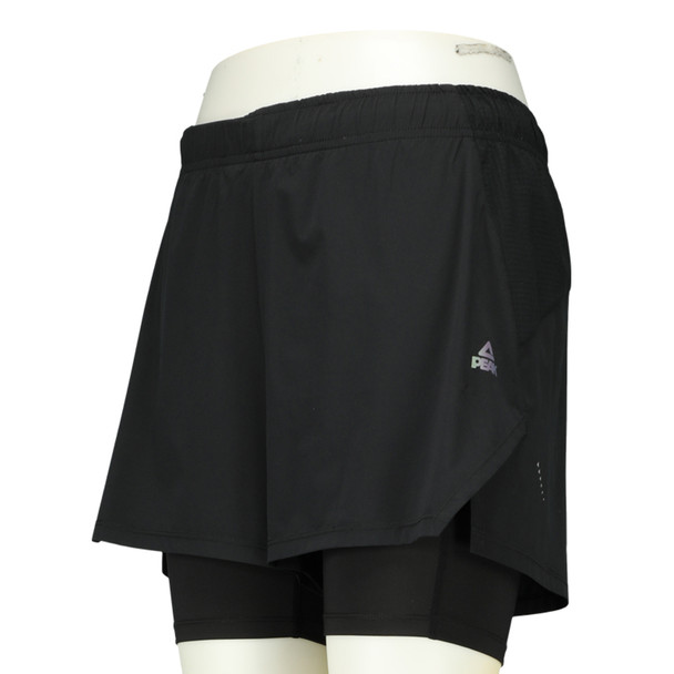 WOMEN  2-in-1 Shorts BLK  XL