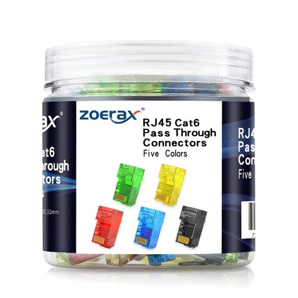 Zoerax 100-Pack RJ45 Cat6 Pass