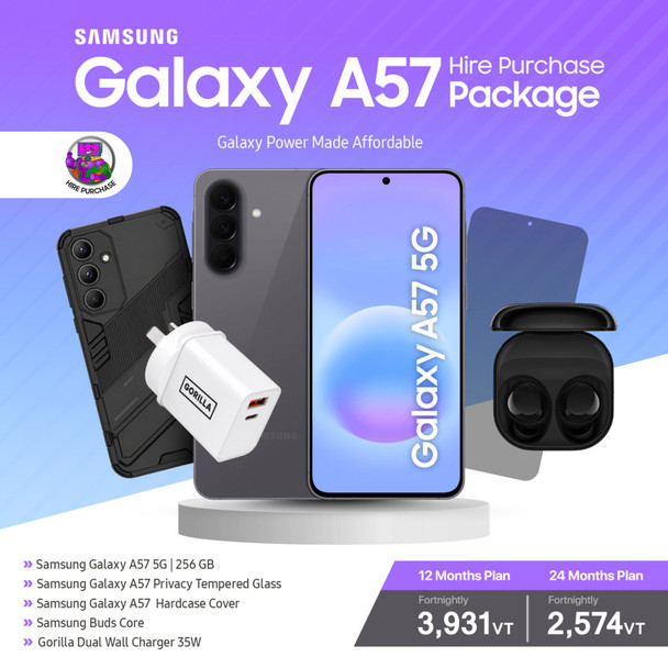 Package - Samsung A57 Grey + Samsung Buds Core