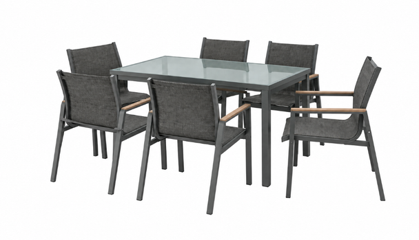 Steel Dining Set of 7