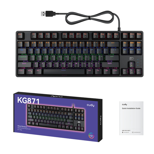 Cudy Wired Rainbow Mechanical Keyboard
