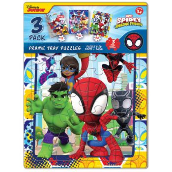 Spidey and His Amazing Friends 3 Pack Frame Tray Puzzles