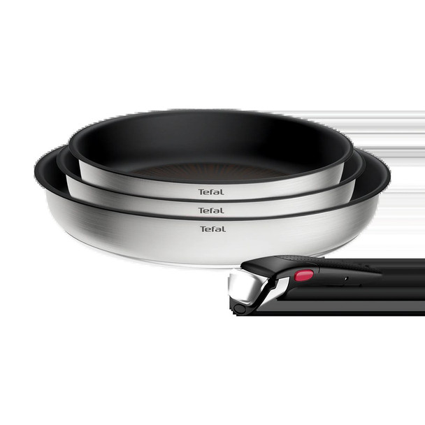 Tefal Ingenio Emotion+ Induction Stainless Steel Non-Stick 4pc Frypan Set
