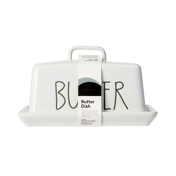 Living & Co Butter Dish White