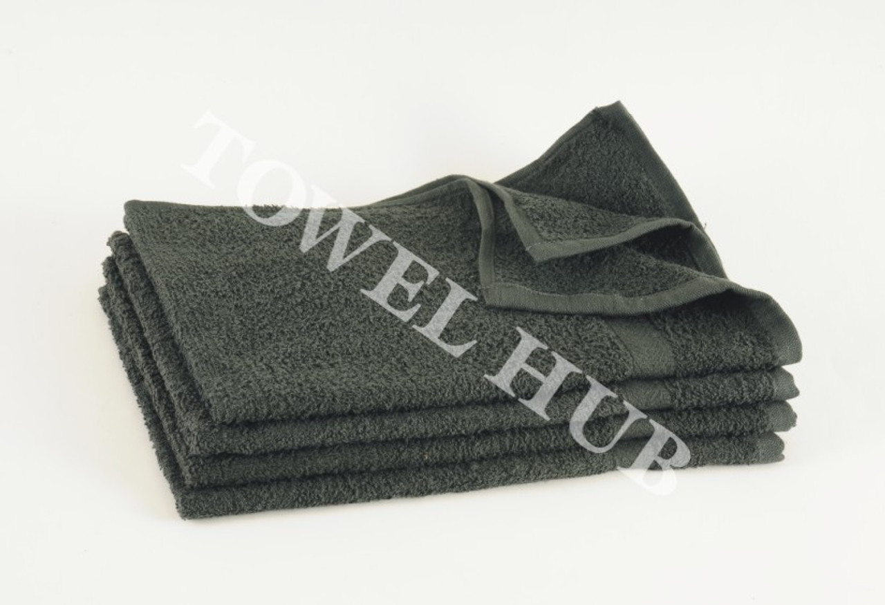 16x27 - Black Hand Towel Premium Plus 3 Lb 100% Cotton