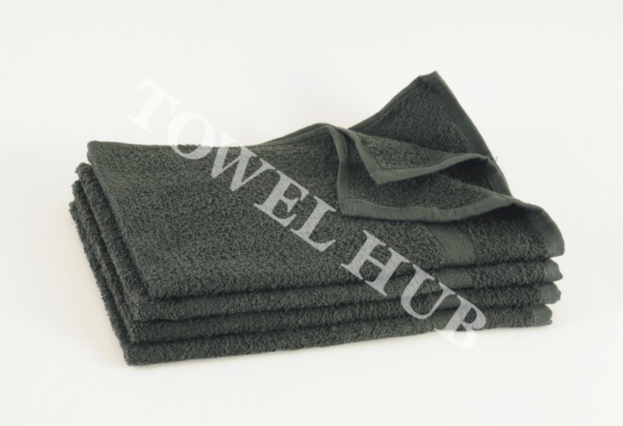 16 x 27 Charcoal Gray Salon Towels Bleach Resistant 100% Cotton