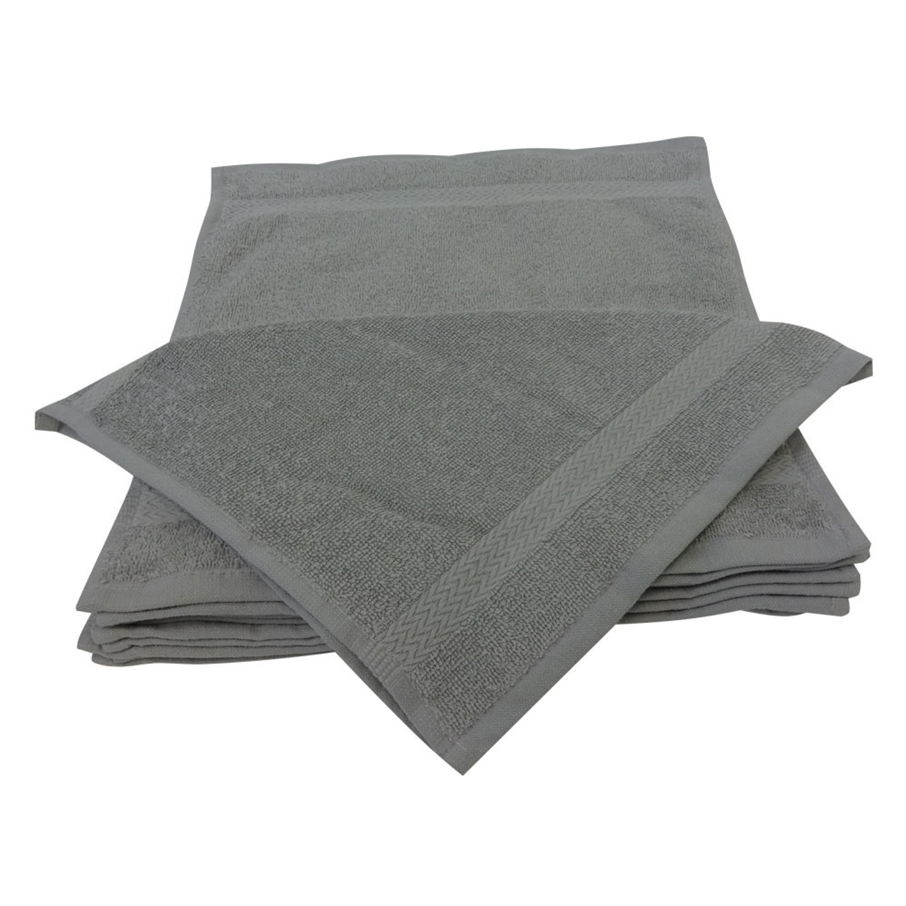 13x13 - Black 100% Cotton Bleach Shield Washcloths