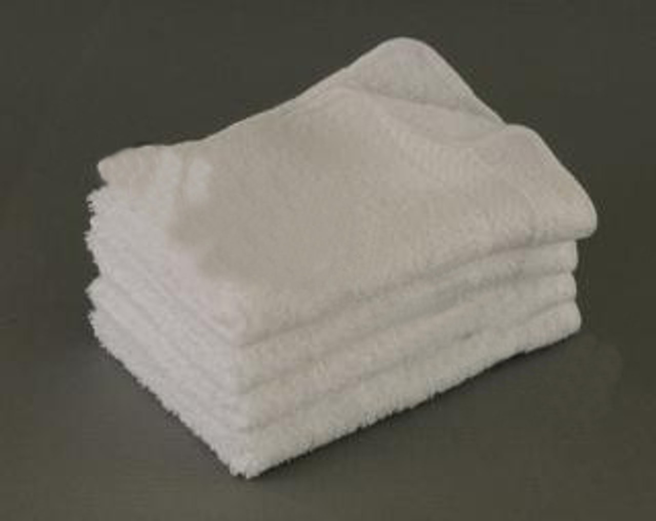 TowelHub 13x13 - 1.5 lb/doz Premium Plus White Washcloth - 100% Cotton